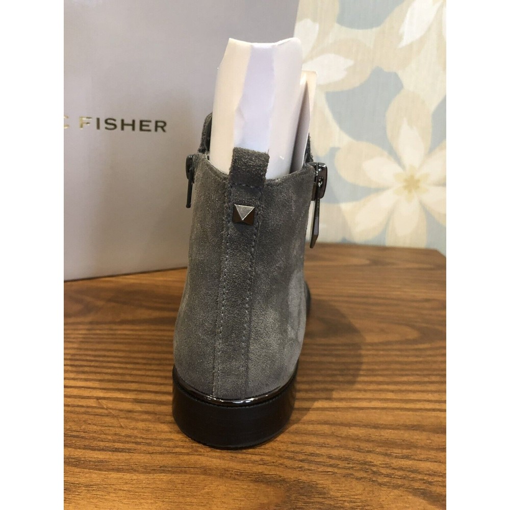 Marc Fisher Womens Rail Almond Toe Ankle Fashion Boots, Gray Suede, Size 6 - Picture 4 of 8
